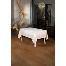 Müge Lüx Jakar Kumaş Bej Masa Örtüsü Dikdörtgen 160x220 Cm - 1049 Çok Renkli