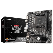 Msı A520m-a Pro 4600mhz Oc Ddr4 Soket Am4 M.2 Hdmı Dvı Matx Anakart