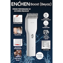 Enchen Boost Beyaz Taşınabilir Şarjlı Saç Kesim Makinesi
