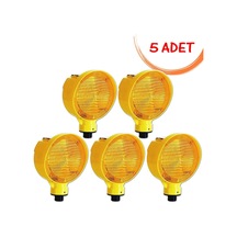 Flaşörlü Uyarı Lambası Güneş Enerjili Üçgen Flaşör Çakar Lamba Sarı Evelux 11825 Fl S 5 Adet