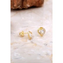 Kalp Mini Altın Kaplama Gümüş Küpe 6929 Gümüş Kalp Mini Altın Kaplama Gümüş Küpe 6929 Gümüş