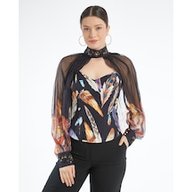 İşleme Detaylı Bolero Ve Büstiyer Takım - Çıkarılabilir Bolero - Modern Ve Şık - Özel Gün Ve Davetler İçin Takım Siyah