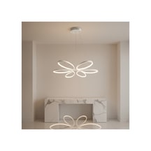 Lzy Avize Store Papatya Beyaz Led Sarkıt Avize& Salon, Oturma Odası Aydınlatma