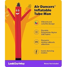 Lookourway Tüp Adam Şişirilebilir Hava Dansçı, Kırmızı, 10 Metre