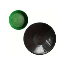 Willowhaven Siyah 2'li Altın Arama Tavaları - Derin Oluklu Dayanıklı Pp Plastik Eleme Ve Yıkama Tavası Siyah