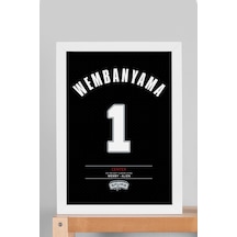 Victor Wembanyama Forma Çerçeveli Tablo - Nba San Antonio Spurs Jersey