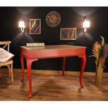 Wooding-Mobilya Wooding 120 Cm Masif Kırmızı Naturel Yemek Masası