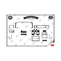 Volkswagen Transporter T4 1996-1998 Torpido Konsol Trim Göğüs Maun Kaplama Set 26 Parça Siyah Renk