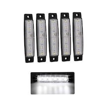 Parmak Led 12-24 Volt Çalışma Özelliği Su Geçirmez 5 Adet Beyaz