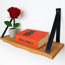 Duvar Rafı, Dekoratif Duvar Rafı, Masif Kayın Modern Duvar Rafı - 69 Cm 50 x 22