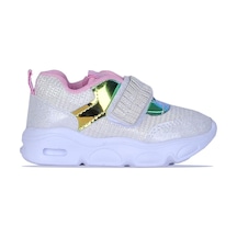 Skuaıter 6800 Cansın Bebe Simli Kız Çocuk Spor Ayakkabı Beyaz