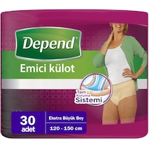 Depend Emici Külot Kadın Hasta Bezi Extra Büyük Boy 30'Lu