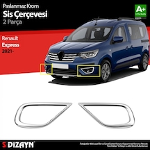 S-dizayn Renault Express Krom Sis Farı Çerçevesi 2 Prç 2021 Üzeri