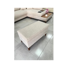 100cm 40cm Sandıklı Puf Krem Krem