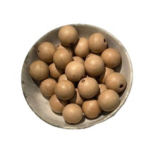Ahşap Boncuk Çanta Bileklik Takı Makrome Aksesuar 25mm Boncuk - Renk : Krem Ahşap 25 Gram