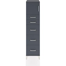 Hyperion Dolap Tek Raflı 5 Çekmeceli Tek Kapaklı 44x44x182 An... Antrasit