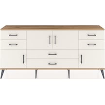 Arges Konsol Tek Raflı 6 Çekmeceli 4 Kapaklı 176x30x83 Çam-aytaşı/aytaşı Aytaşı/aytaşı