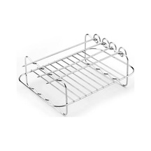 Shineyee Stoksel Çift Katlı Çelik Kebab Izgarası: Yüksek Sıcaklığa Dayanıklı, Yemek İle Direkt Temaslı, Multifonksiyonel Hava Fritöz Aksesuarı