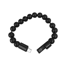 Siyah Bileklik Şarj Kablosu 22,5 Cm 15w Micro Usb