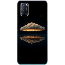 Oppo A52 Uyumlu Bulut Yansıması Baskılı Silikon Kılıf Renkli