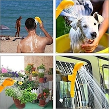 Pazly Taşınabilir 12v Kamp Duş Seti, 2.5l/dk Pompa, Sigara Çakmağı Prizi, 6m Kablo, Açık Sarı Sarı