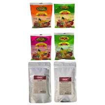 Orçel Karadut + Elma + Kivi + Limon + Portakal + Kuşburnu Toz İçecek 6'lı