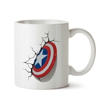 Captain America Shield Kalkan İki Tarafı Baskılı Kupa Bardak Çok Renkli