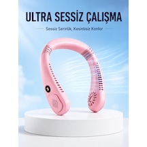 Znv Zenvia Mey İthalat Pembe Şarjlı Boyun Fanı 5 Kademeli Hız Ayarlı Taşınabilir Boyun Tipi Fan Znv2025 Cmn