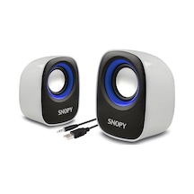 Snopy Sn-120 Beyaz-Mavi Usb Mini Hoparlör