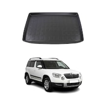 Skoda Yeti 2010-2010 Arası Uyumlu Araca Özel Kauçuk Tpe Bagaj Havuzu Siyah Kalın Stepneli Model İçin