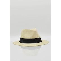 Kadın Hasır Plaj Şapkası - Bej - Standart