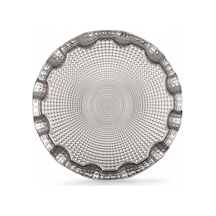 Osmanlı Motifli Yuvarlak Metal Servis Tepsisi 2 Kişilik Sunum Tepsisi, 25 Cm, 260 G, Gold Ve Gümüş Renk Seçeneği Gümüş Grisi Çok Renkli