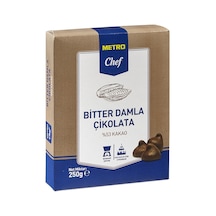 Metro Chef Bitter Damla Çikolata 250 G - Pastacılık Ve Tatlılar İçin 4'li Avantaj Paketi Mıchu