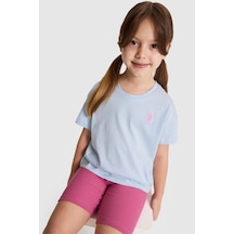 U.S. Polo Assn. Kız Çocuk Açık Mavi Tişört Basic 50325609-vr003 Acık Mavı