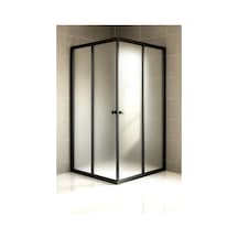 Durul Duşakabin Kare Siyah Profil Buzlu Cam Siyah