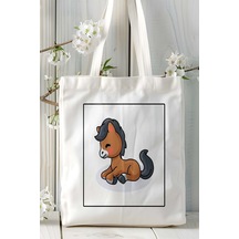 Art Hediye Tay Baskılı Omuz Çanta Kişiye Özel Model 1 Çok Renkli