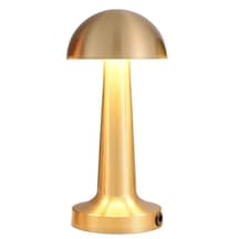 Mantar Model Retro Altın Masa Lambası Şarjlı Dekoratif Altın