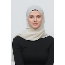 Altobeh Kadın Pratik Kırışık Krinkıl Mira Tesettür Şal - Krem