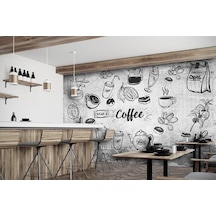Coffee Kafe Için Özel Tasarım Duvar Kağıdı (415201870)