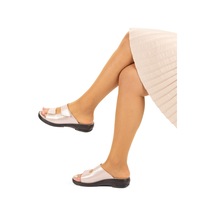 Mix Brand Kadın Hakiki Deri Değişebilen Tabanlıklı Anatomik Terlik Simli Açık Pembe Mix Brand Kadın Hakiki Deri Değişebilen Tabanlıklı Anatomik Terlik Simli Açık Pembe