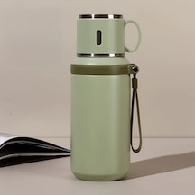 Boatshop1 600ml Paslanmaz Çelik İzole Çay Demleme Şişesi Yeşil Sızdırmaz Bulaşık Makinesi Uygun Outdoor Aktiviteler İçin Kapağı Ve Askı Dahil Yeşil