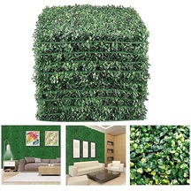 10 Adet 40x60 Cm Yapay Bitki Duvar Kaplama Panel Şimşir Yeşil Dikey Bahçe