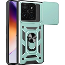 Durukar Mi 14t Pro Kılıf Pars Lens Yüzüklü Silikon - Yeşil