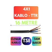 Öznur 4x1 Ttr Kablo Metre Seçenekli Siyah - 16 Metre