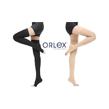 Orlex Diz Üstü Varis Çorabı Siyah Renk (Ccl-I / Ccl-Iı) Siyah CCL2 7 Kapalı Uzun