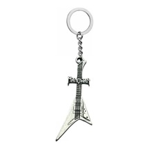 Manowar Elektro Gitar Metal Anahtarlık Rock Müzik Temalı - Unisex