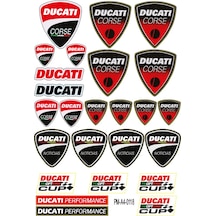 Sticker Seti Performance Ducatı Tasarımlı Karışık Sponsor Grenaj Kaplama 01 Nötr