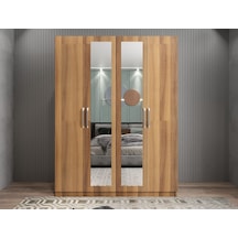 Bevel 4 Kapaklı Gizli Çekmeceli Gardırop Cv 180 Cm - Montaj Dahil