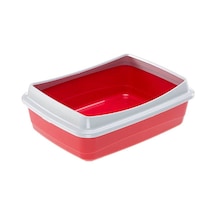 Ferplast NIP Plus 20 Kedi Tuvalet Kabı 47x36x15.5 CM  Kırmızı