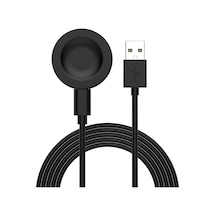 Caseonn Huawei Watch 5 42mm Manyetik Usb Hızlı Şarj Kablosu Siyah